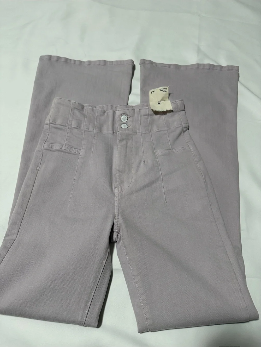 WE THE FREE  High-Rise Lavender Flare Jeans size 27 strech light purple